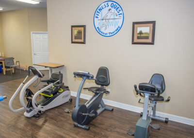 nustep and recumbent bikes in physical therapy area